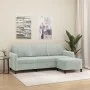 3-seater sofa with light gray velvet stool 180 cm by , Sofas - Ref: Foro24-3201174, Price: 307,27 €, Discount: %
