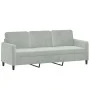 3-seater sofa with light gray velvet stool 180 cm by , Sofas - Ref: Foro24-3201174, Price: 307,27 €, Discount: %