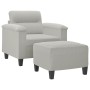 Armchair with stool light gray microfiber fabric 60 cm by , Sofas - Ref: Foro24-3201226, Price: 244,43 €, Discount: %