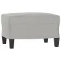 Sessel mit Hocker aus hellgrauem Mikrofaserstoff 60 cm von , Sofas - Ref: Foro24-3201226, Preis: 240,23 €, Rabatt: %