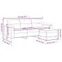 3-Sitzer-Sofa und Hocker aus hellgrauem Mikrofaserstoff, 180 cm von , Sofas - Ref: Foro24-3201232, Preis: 377,50 €, Rabatt: %