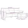 3-Sitzer-Sofa und Hocker aus hellgrauem Mikrofaserstoff, 180 cm von , Sofas - Ref: Foro24-3201232, Preis: 371,07 €, Rabatt: %
