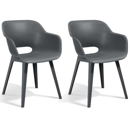 Keter Akola garden chairs 2 units gray by , Garden chairs - Ref: Foro24-431495, Price: 132,71 €, Discount: %