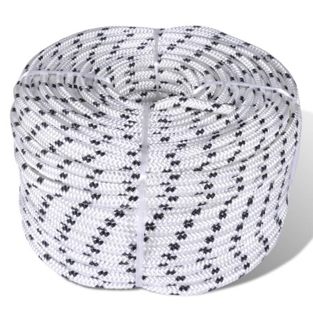 Polyester braided rope 10 mm 250 mm white by vidaXL, Ropes and metal cords - Ref: Foro24-143793, Price: 108,77 €, Discount: %