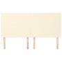 Cabeceros 4 unidades cuero sintético color crema 100x5x78/88 cm