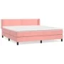 Box spring bed with pink velvet mattress 160x200 cm by , Beds and slatted bases - Ref: Foro24-3130912, Price: 452,33 €, Disco...