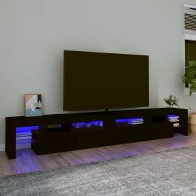 Mueble de TV con luces LED Negro 260x36,5x40 cm de , Muebles TV - Ref: Foro24-3152819, Precio: 183,94 €, Descuento: %