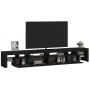 Mueble de TV con luces LED Negro 260x36,5x40 cm de , Muebles TV - Ref: Foro24-3152819, Precio: 179,64 €, Descuento: %