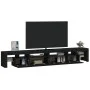TV cabinet with LED lights Black 260x36.5x40 cm by , TV Furniture - Ref: Foro24-3152819, Price: 183,94 €, Discount: %