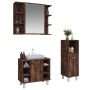 3-teiliges Badezimmermöbel-Set aus geräuchertem Eichensperrholz von , Badezimmermöbel - Ref: Foro24-3187609, Preis: 161,68 €,...