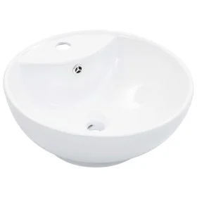 Waschbecken mit Überlauf 46,5x18 cm aus weißer Keramik von vidaXL, Sinkt - Ref: Foro24-143903, Preis: 71,81 €, Rabatt: %