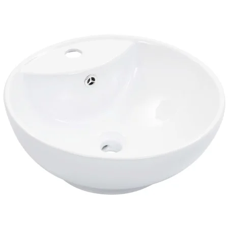 Waschbecken mit Überlauf 46,5x18 cm aus weißer Keramik von vidaXL, Sinkt - Ref: Foro24-143903, Preis: 71,81 €, Rabatt: %