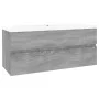 Badezimmerschrank aus grauem Sonoma-Sperrholz mit Waschbecken von , Badezimmerwaschtische - Ref: Foro24-3152886, Preis: 290,5...