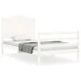 Estructura de cama con cabecero madera maciza blanco 100x200 cm de , Camas y somieres - Ref: Foro24-3194172, Precio: 139,57 €...