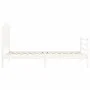 Estructura de cama con cabecero madera maciza blanco 100x200 cm de , Camas y somieres - Ref: Foro24-3194172, Precio: 139,57 €...