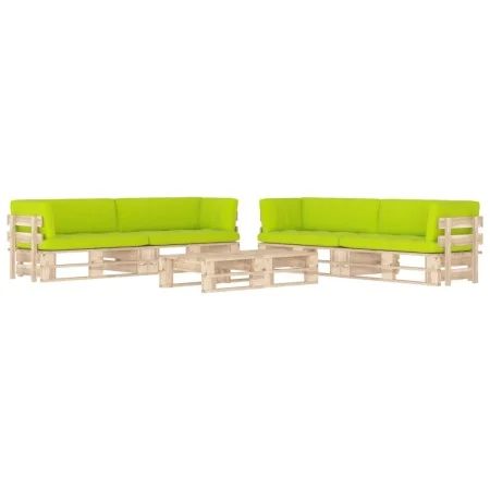6-piece pallet furniture and impregnated pine wood cushions by , Garden sets - Ref: Foro24-3067043, Price: 538,20 €, Discount: %