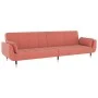 2-Sitzer-Schlafsofa mit zwei rosa Samtkissen von , Sofas - Ref: Foro24-337586, Preis: 308,55 €, Rabatt: %