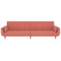 2-seater sofa bed with two pink velvet cushions by , Sofas - Ref: Foro24-337586, Price: 313,80 €, Discount: %