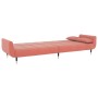 2-seater sofa bed with two pink velvet cushions by , Sofas - Ref: Foro24-337586, Price: 313,80 €, Discount: %