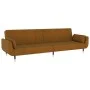 2-seater sofa bed with two brown velvet cushions by , Sofas - Ref: Foro24-337590, Price: 285,23 €, Discount: %