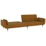 2-seater sofa bed with two brown velvet cushions by , Sofas - Ref: Foro24-337590, Price: 285,23 €, Discount: %