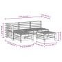 Gartensofa-Set 5-teilig aus imprägniertem Kiefernholz von , Gartensets - Ref: Foro24-3186556, Preis: 287,46 €, Rabatt: %