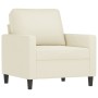 Cream velvet 3-piece sofa set with cushions by , Sofas - Ref: Foro24-3201484, Price: 743,44 €, Discount: %