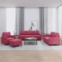 Sofa set with cushions 4 pieces red velvet by , Sofas - Ref: Foro24-3201490, Price: 600,33 €, Discount: %