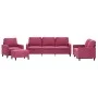 Sofa set with cushions 4 pieces red velvet by , Sofas - Ref: Foro24-3201490, Price: 600,33 €, Discount: %