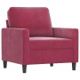 Sofa set with cushions 4 pieces red velvet by , Sofas - Ref: Foro24-3201490, Price: 610,41 €, Discount: %