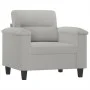 Sofa set with cushions 3 pieces light gray microfiber fabric by , Sofas - Ref: Foro24-3202303, Price: 867,73 €, Discount: %
