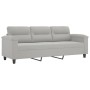 Sofa set with cushions 3 pieces light gray microfiber fabric by , Sofas - Ref: Foro24-3202303, Price: 883,25 €, Discount: %