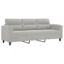 Sofa set with cushions 3 pieces light gray microfiber fabric by , Sofas - Ref: Foro24-3202303, Price: 867,73 €, Discount: %