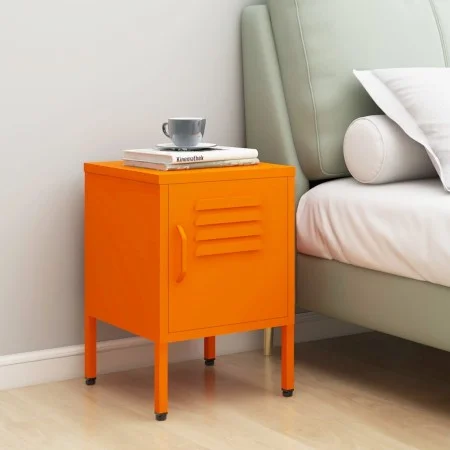Nachttisch aus orangefarbenem Stahl, 35 x 35 x 51 cm von , Nachttische - Ref: Foro24-336210, Preis: 70,76 €, Rabatt: %