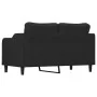 2-seater black fabric sofa 140 cm by , Sofas - Ref: Foro24-359363, Price: 220,95 €, Discount: %