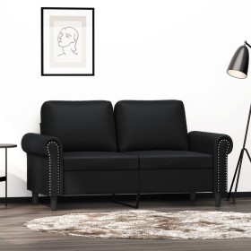 Sofá de 2 plazas de cuero sintético negro 120 cm de , Sofás - Ref: Foro24-359499, Precio: 235,83 €, Descuento: %