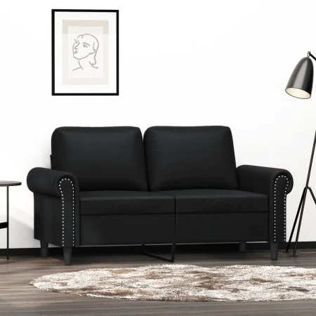 2-seater sofa in black synthetic leather 120 cm by , Sofas - Ref: Foro24-359499, Price: 232,15 €, Discount: %