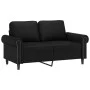 2-seater sofa in black synthetic leather 120 cm by , Sofas - Ref: Foro24-359499, Price: 232,15 €, Discount: %