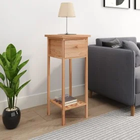 Side table with solid walnut wood drawer 25x25x60 cm by , Side tables - Ref: Foro24-350343, Price: 44,81 €, Discount: %