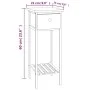 Side table with solid walnut wood drawer 25x25x60 cm by , Side tables - Ref: Foro24-350343, Price: 44,81 €, Discount: %