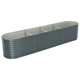 Arriate de acero galvanizado gris 400x80x81 cm de vidaXL, Maceteros y jardineras - Ref: Foro24-45521, Precio: 283,87 €, Descu...