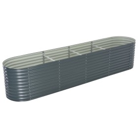 Gray galvanized steel flower bed 400x80x81 cm by vidaXL, Pots and planters - Ref: Foro24-45521, Price: 288,72 €, Discount: %