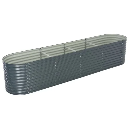 Gray galvanized steel flower bed 400x80x81 cm by vidaXL, Pots and planters - Ref: Foro24-45521, Price: 289,27 €, Discount: %