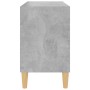 Mueble de TV patas de madera maciza gris hormigón 69,5x30x50 cm de , Muebles TV - Ref: Foro24-805927, Precio: 38,72 €, Descue...