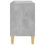 TV cabinet solid wood legs concrete gray 69.5x30x50 cm by , TV Furniture - Ref: Foro24-805927, Price: 38,19 €, Discount: %