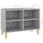 TV-Schrank, Beine aus Massivholz, betongrau, 69,5 x 30 x 50 cm von , TV-Möbel - Ref: Foro24-805927, Preis: 38,19 €, Rabatt: %