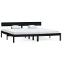 Estructura de cama madera maciza Super King negra 180x200 cm de , Camas y somieres - Ref: Foro24-810166, Precio: 124,32 €, De...