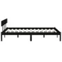 Black Super King solid wood bed frame 180x200 cm by , Beds and slatted bases - Ref: Foro24-810166, Price: 124,32 €, Discount: %