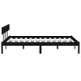 Schwarzer Super-King-Bettrahmen aus Massivholz, 180 x 200 cm von , Betten und Lattenroste - Ref: Foro24-810166, Preis: 153,10...