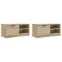 TV cabinet 2 pieces oak plywood 80x35x36.5 cm by , TV Furniture - Ref: Foro24-811473, Price: 88,20 €, Discount: %